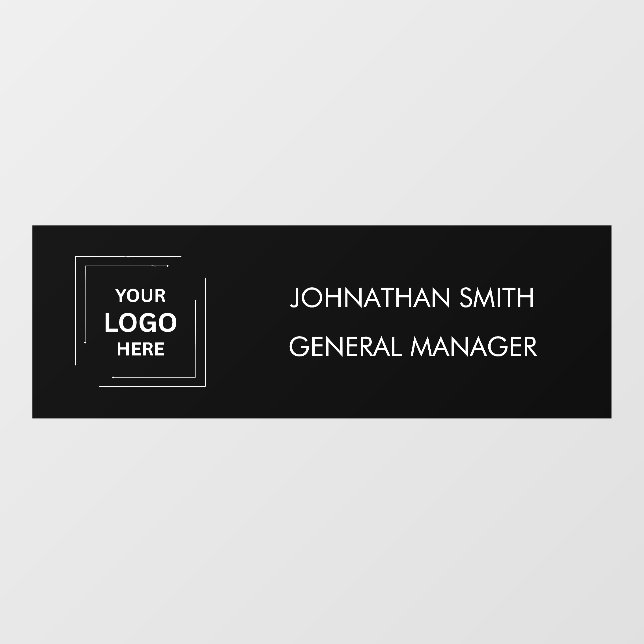 Plaque signalétique | Autocollant de porte noir pe (Feuille)