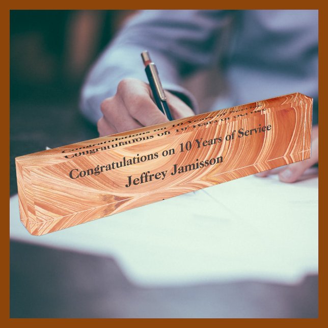 Plaque signalétique du bureau acrylique, 10 ans de (Créateur téléchargé)