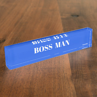 Plaque signalétique du bureau BOSSMAN