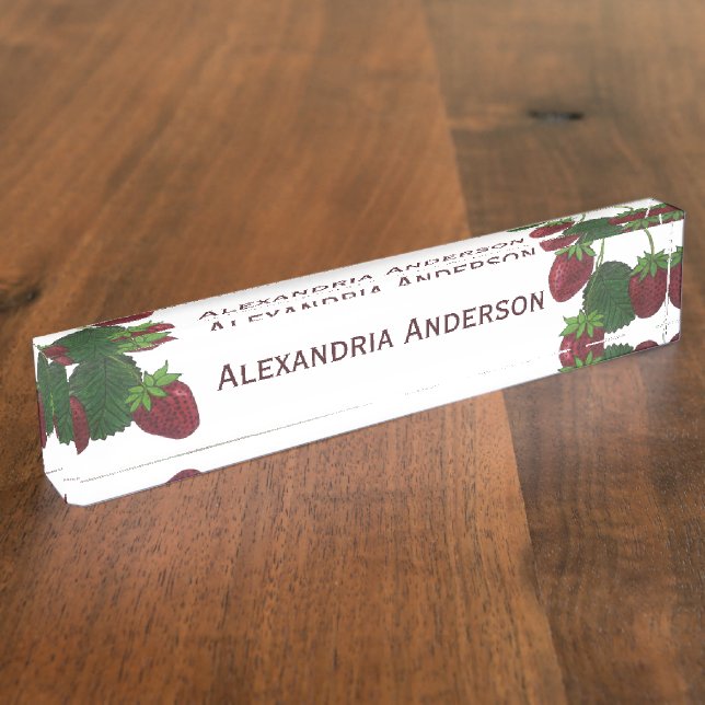 Plaque signalétique du bureau de vigne fraise (Taille)