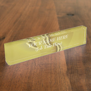 Plaque signalétique du bureau : Golden Swirls
