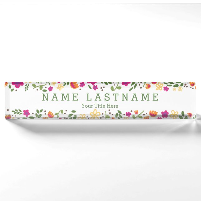 Plaque signalétique faite sur commande florale (Devant)