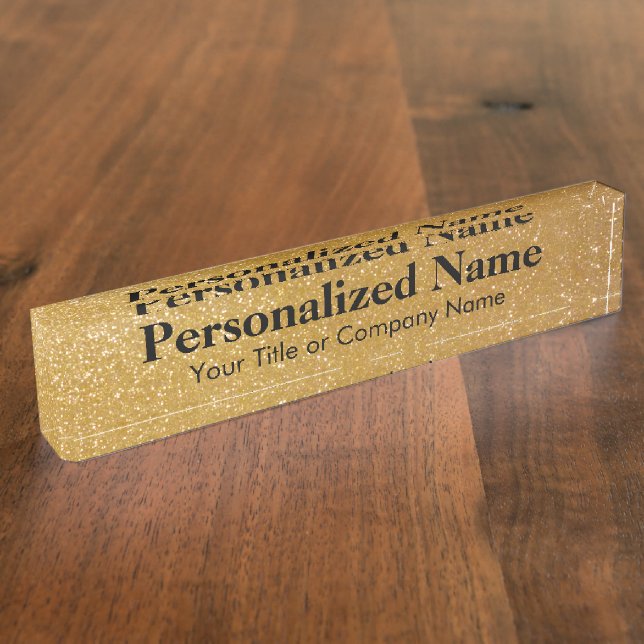 Plaque signalétique personnalisée de bureau de (Taille)