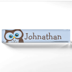 Plaque signalétique personnalisée par hibou mign