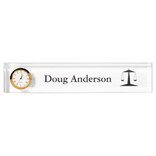 Plaque signalétique personnalisée w/Clock d'avoc