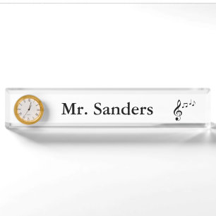Plaque signalétique personnalisée w/Clock "de