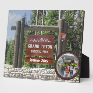 Plaque souvenir photo customisée Grand Teton