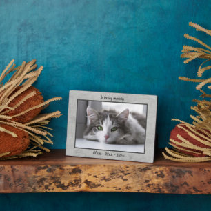Plaque souvenir photo de mémorial de chat industri