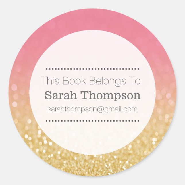 Plaque Stickers Nom de l'école Stickers Gold Ombre (Devant)