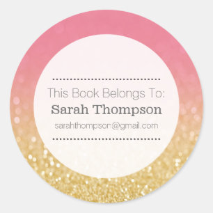 Plaque Stickers Nom de l'école Stickers Gold Ombre