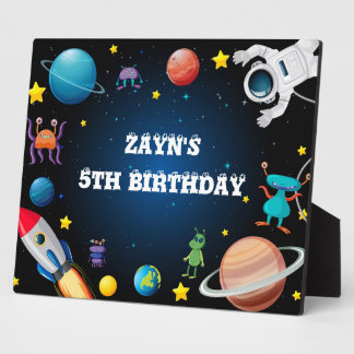 Plaque tablette personnalisée hors de l'espace ave