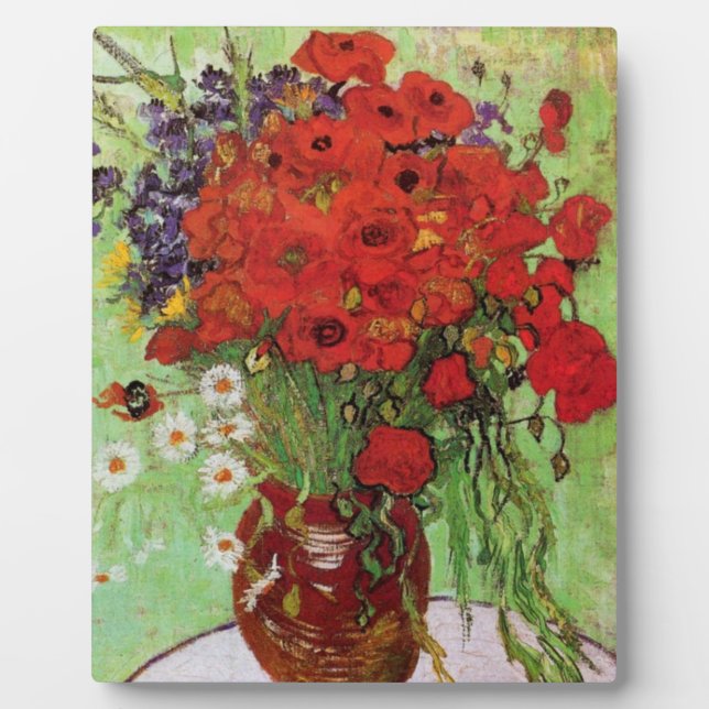 Plaque Van Gogh Red Poppies et Daisies (Devant)