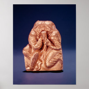 Plaque zeigt zwei Scythians, die ein Getränk teile Poster