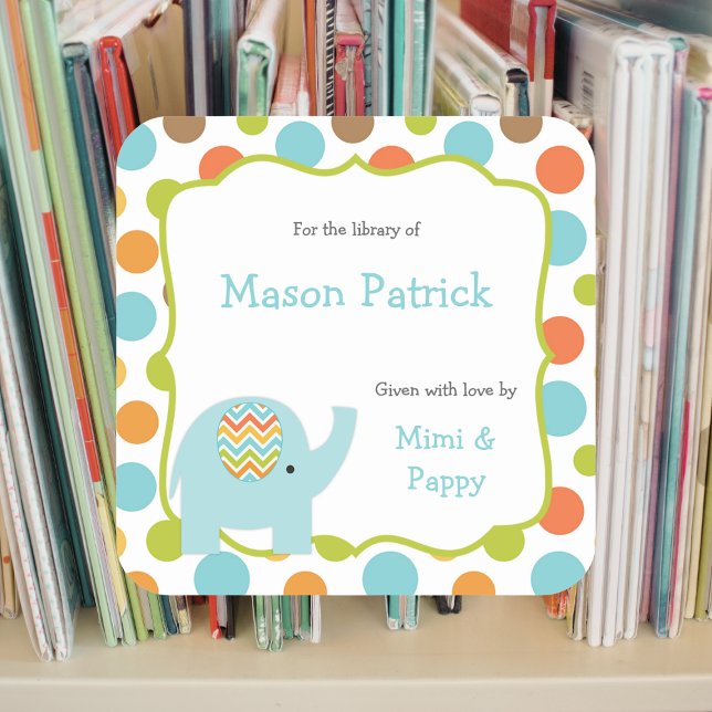 Plaques de baby shower / autocollants de bibliothè (Créateur téléchargé)