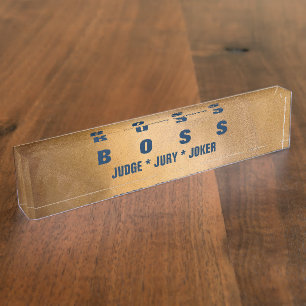 Plaques de bureau en cuivre et marine amusantes po