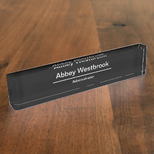 Plaques de bureau professionnelles de l'administra