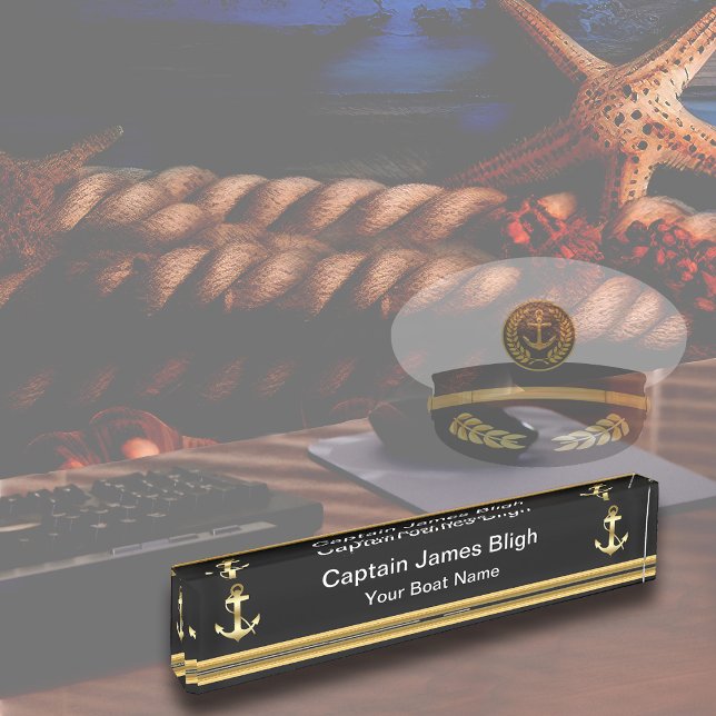 Plaques de nom du bureau du capitaine de bateau cl (Créateur téléchargé)