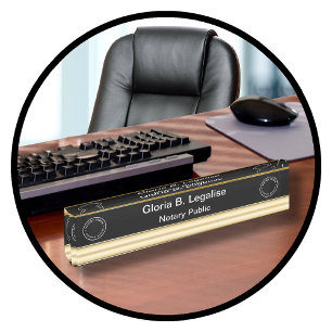 Plaques de nom du bureau exécutif de notaire class