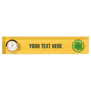 Plaques de nom personnalisées pour les Shamrocks t