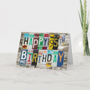 Plaques de permis Bonne carte d'anniversaire 95e