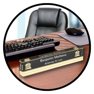 Plaques d'identification de bureau exécutif chic