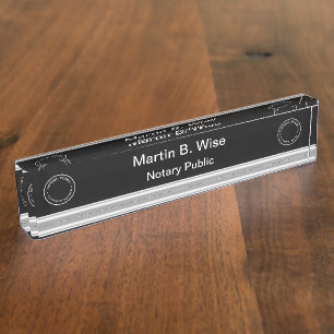 Plaques d'identification de bureau exécutif chic