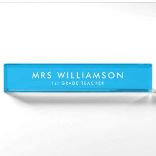 Plaques minimalistes modernes pour enseignants
