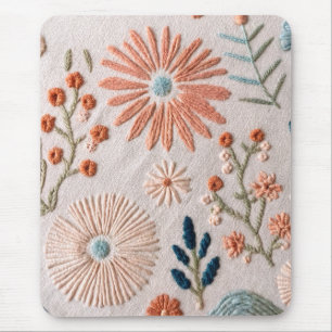 Plaquettes de souris et tapis de bureau à fleurs