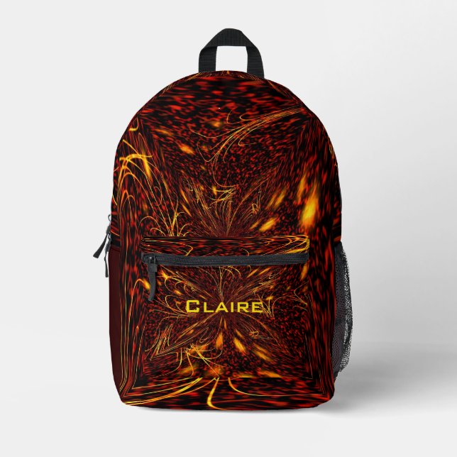 Plasma-Feuer-Beutel mit individualisierbarem Druck Bedruckter Rucksack (Vorderseite)