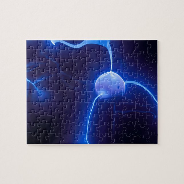 Plasma globa, Plasmakugel, blauer Plasmaball (Horizontal)