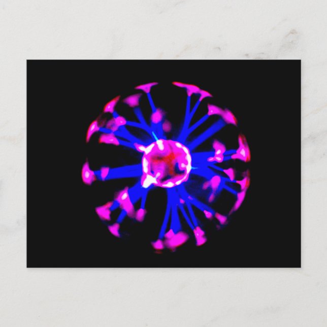 Plasma-Kugel Postkarte (Vorderseite)