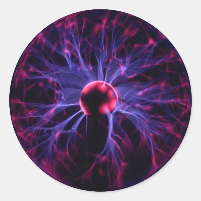 Plasma Runder Aufkleber (Vorderseite)