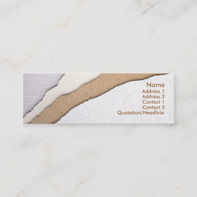 Plaster Coating Business Card Mini Visitenkarte (Vorderseite)