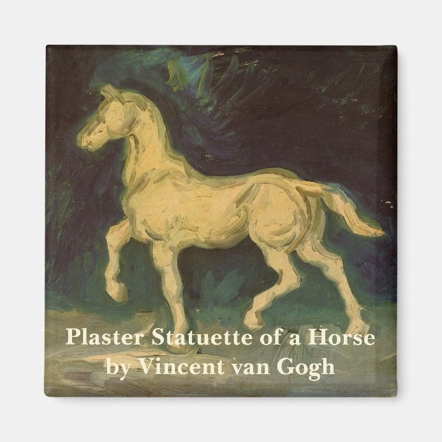 Plaster Statuette of a Horse von Vincent van Gogh Magnet (Vorne)