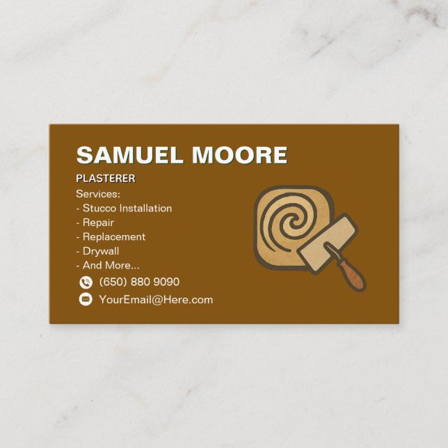 Plasterer Drywall Business Card Drywall Visitenkarte (Vorderseite)