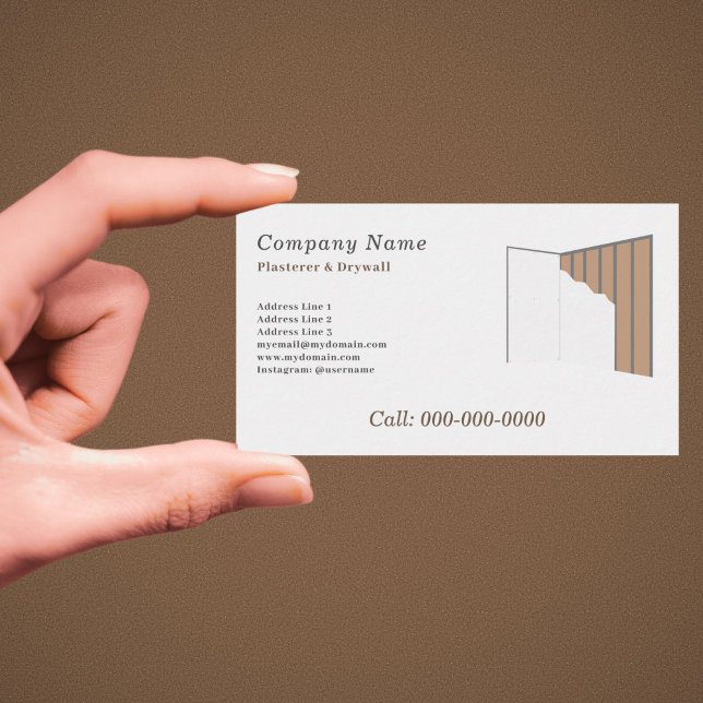 Plasterer & Drywall Visitenkarte (Drywall Business Card)