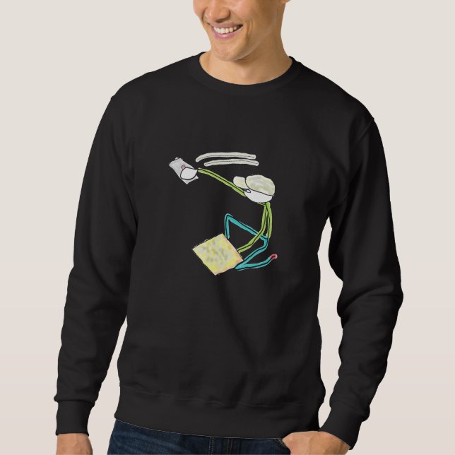 Plasterer Stickman Sweatshirt (Vorderseite)