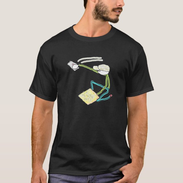 Plasterer Stickman T-Shirt (Vorderseite)