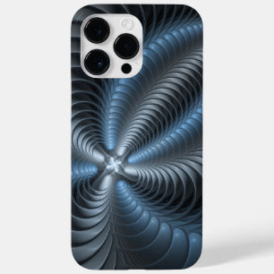 Plastic Blue Gray 3D Fraktal Kunst Modernes Abstra Case-Mate iPhone 14 Pro Max Hülle