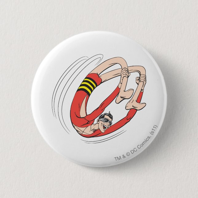 Plastic Man Rückwärtsrolle Button (Vorderseite)