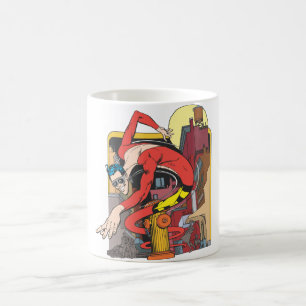 Plastic Man verändert im Stadtgebiet seine Gestalt Kaffeetasse