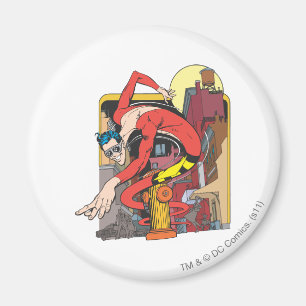 Plastic Man verändert im Stadtgebiet seine Gestalt Magnet