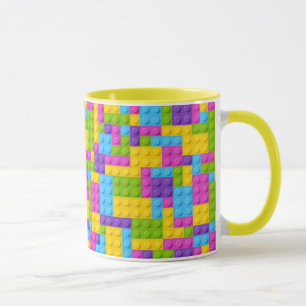 Plastikbau blockiert Muster Tasse