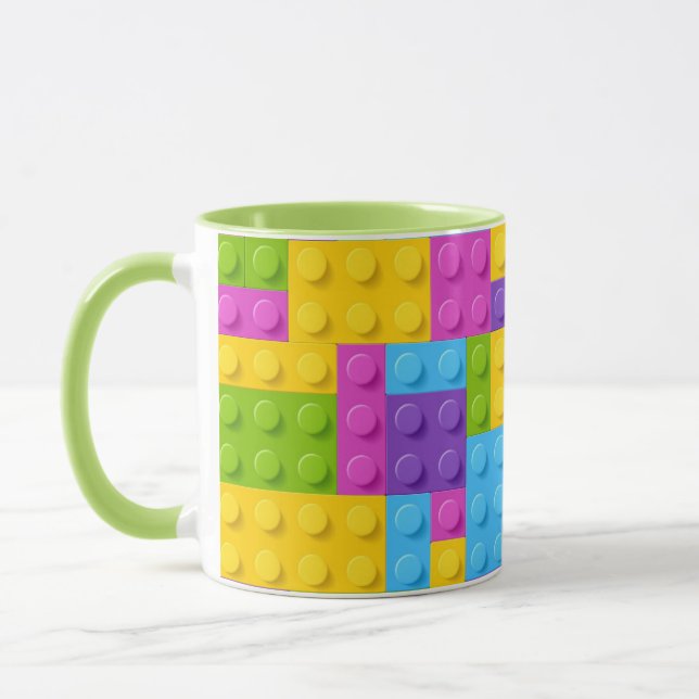 Plastikbau blockiert Muster Tasse (Links)