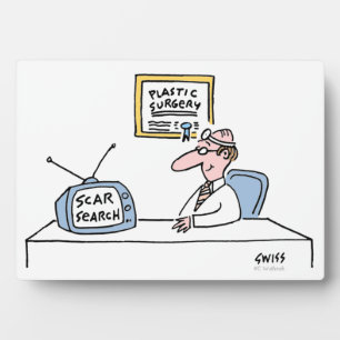 Plastikchirurg Office Cartoon Plaque Fotoplatte