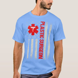Plastikchirurg - Patriotische Amerikanische Flagge T-Shirt