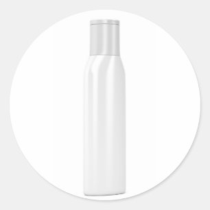 Plastikflasche für kosmetische Mittel Runder Aufkleber
