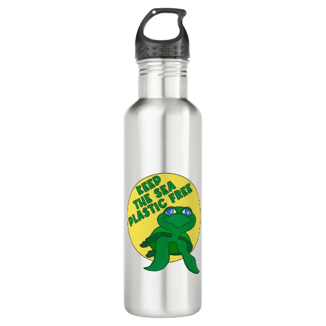 Plastikfrei behalten edelstahlflasche (Vorderseite)