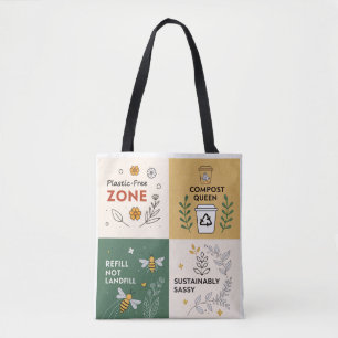 Plastikfreie Zone - Öko-bewusstes Design Tasche