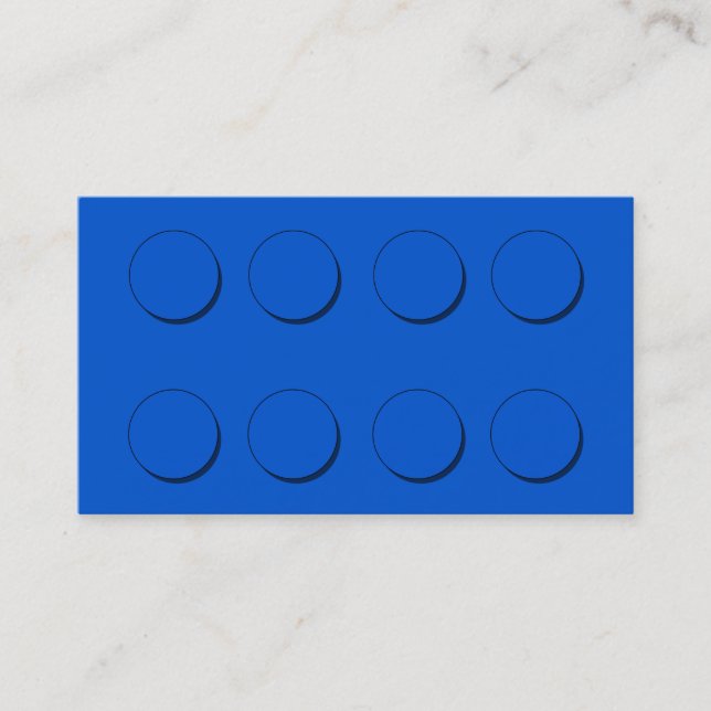 PlastikGebäude-Block (blau) Visitenkarte (Vorderseite)
